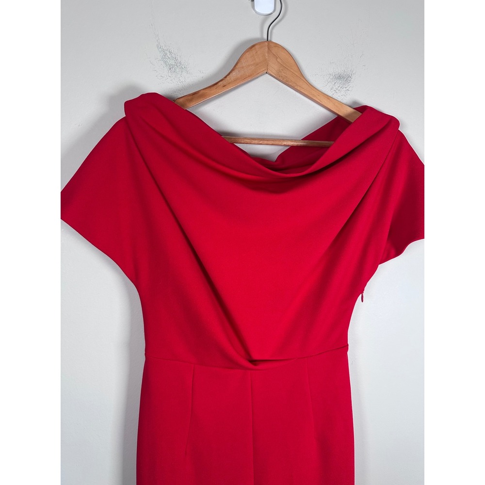Alexia Admor Draped Off Shoulder Jumpsuit Womens XS Red Elegant Cocktail holiday - Picture 3 of 8